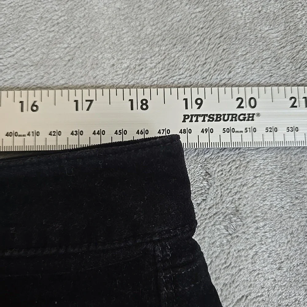 Talbots Pants Womens 16 Straight Black Velvet Flawless 5 Pocket Casual Normcore‎